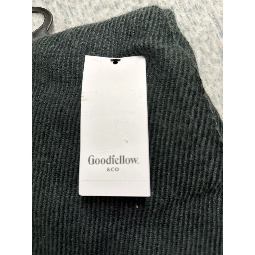 Goodfellow & Co Mens Black Ribbed Knit Scarf with Fringe TGT17-MH-1021 NWT‎